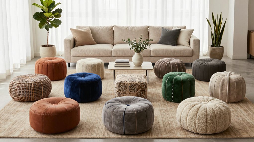 comfy stylish pouf ottomans