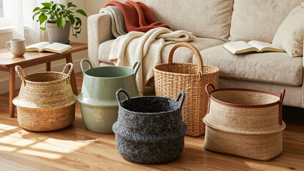 cozy stylish blanket storage