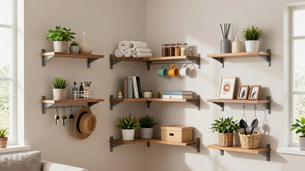 maximize space with shelves