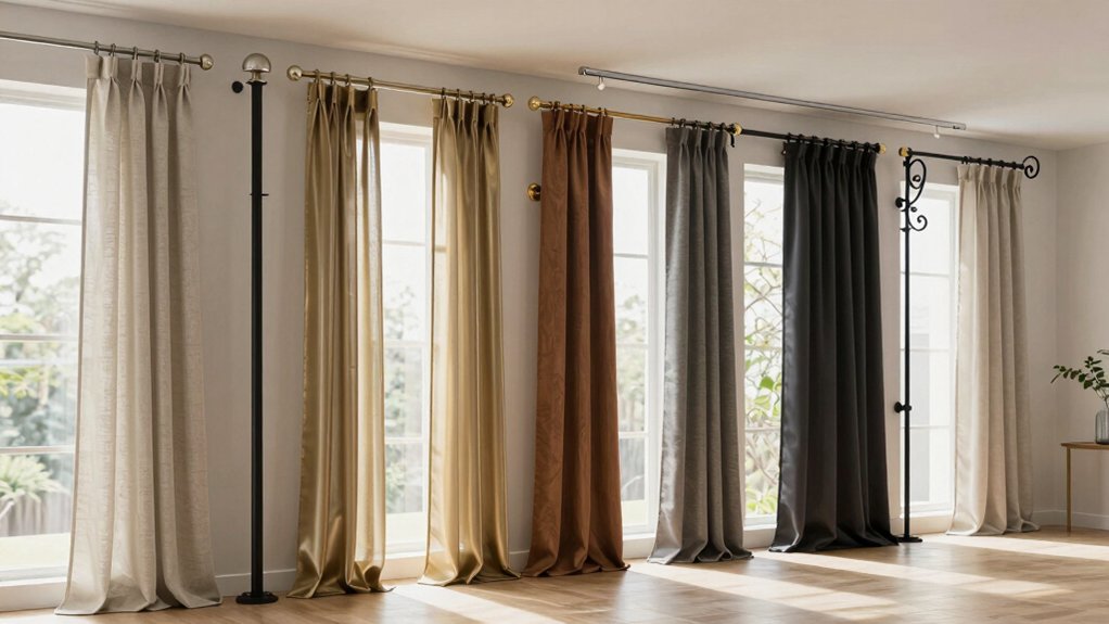 stylish and functional curtain rods