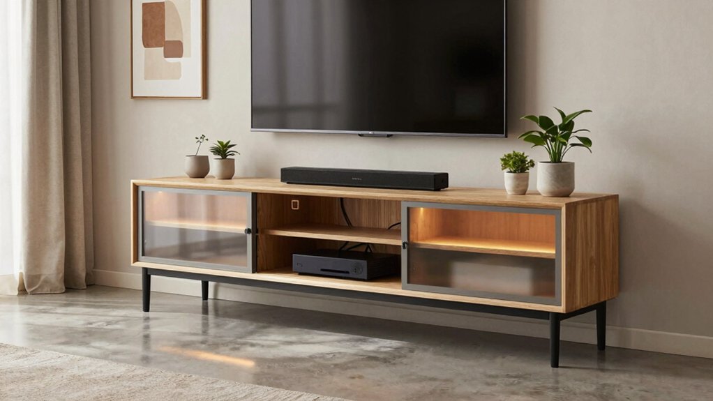 stylish and functional media cabinets