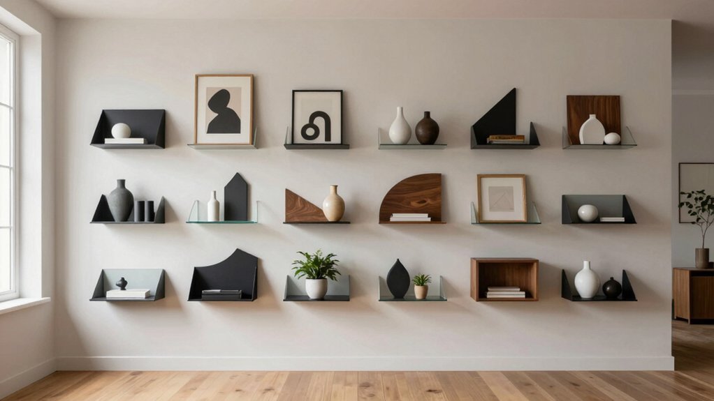 stylish space saving art shelves