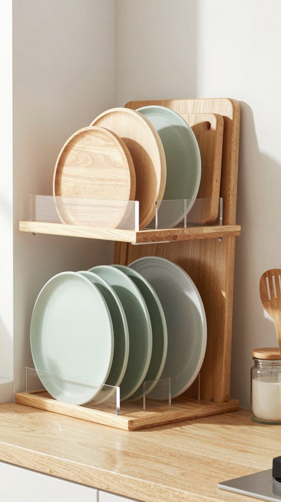 18 Kitchen Shelf Ideas for Stylish Storage 12 adjustable dividers enhance organization