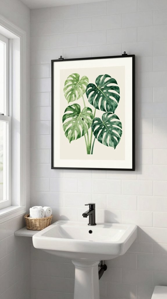 22 Apartment Bathroom Decor Ideas That Are Renter-Friendly 7 affordable botanical artwork options