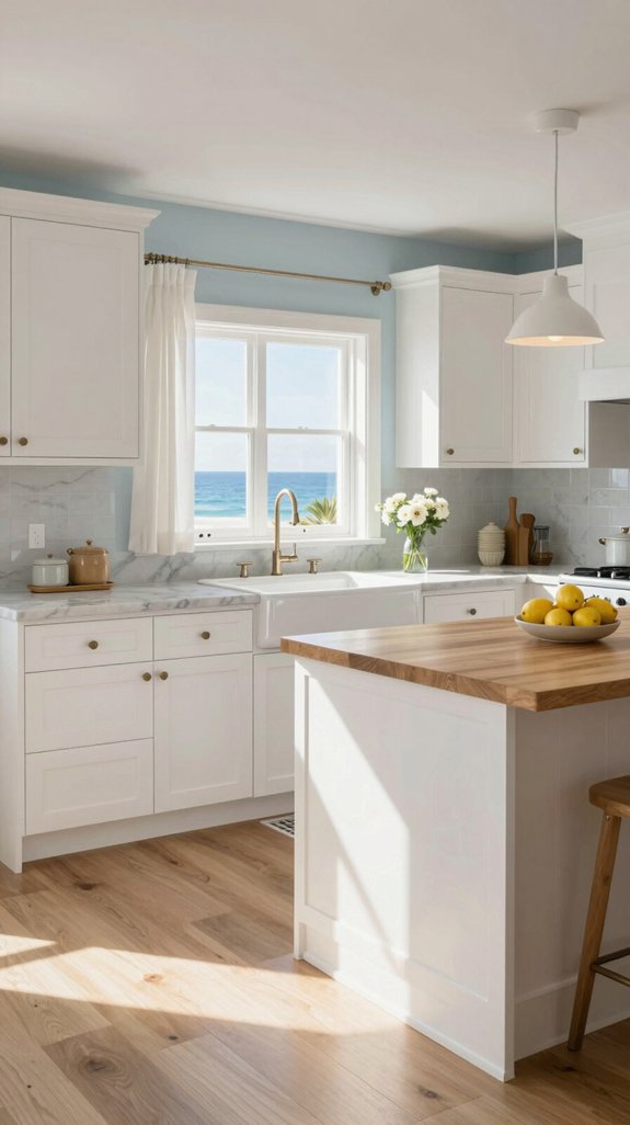 alabaster cabinets enhance coastal charm
