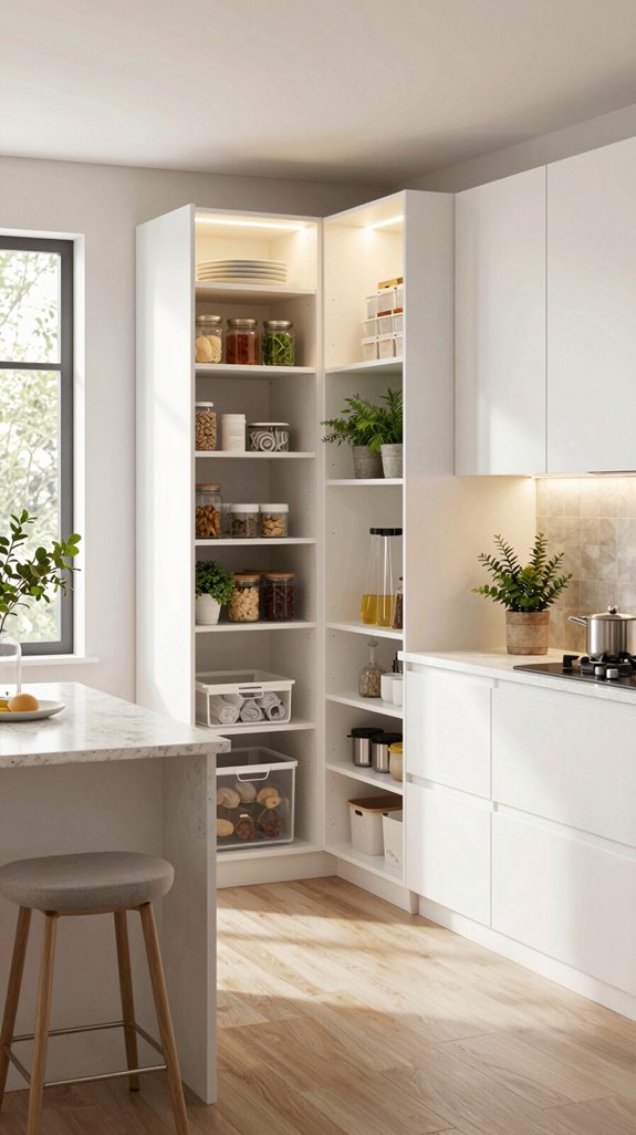 angled pantry design benefits