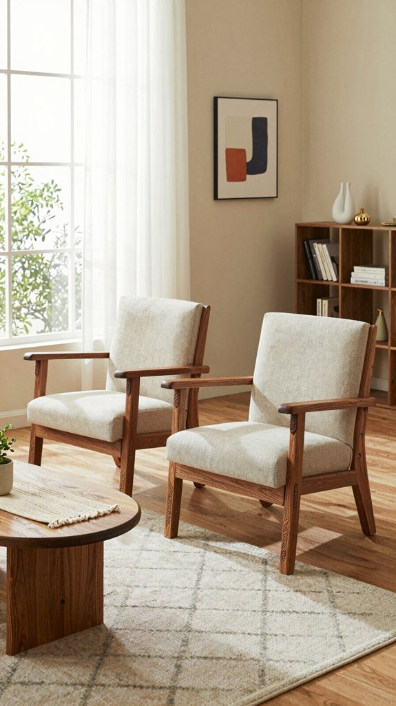 23 Small Living Room Interior Design Ideas 19 artisan wood chairs enhance warmth