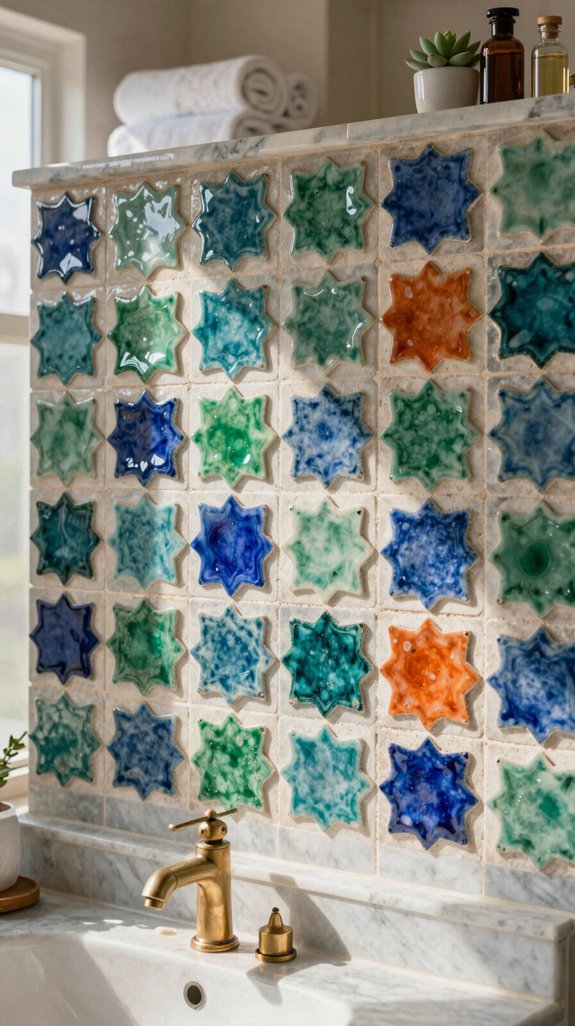 19 Spa Bathroom Ideas to Create a Relaxing Retreat 12 artisanal handcrafted zellige tiles