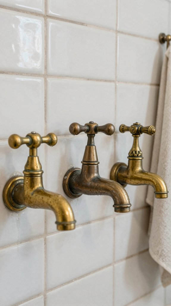20 Vintage Bathroom Ideas With Timeless Appeal 4 authentic aged brass hardware