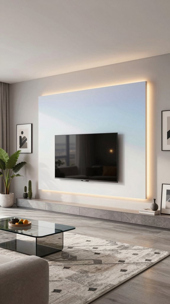 16 LED TV Panel Design Ideas for Living Rooms 10 backlit panels enhance ambiance
