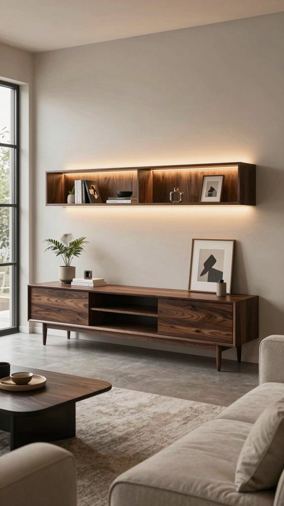 17 TV Cabinet Design Ideas for Living Rooms 10 backlit tv unit elegance