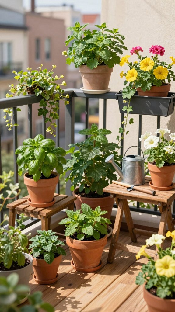 14 Tiny Balcony Garden Ideas for Urban Green Living 3 balcony plant sunlight selection