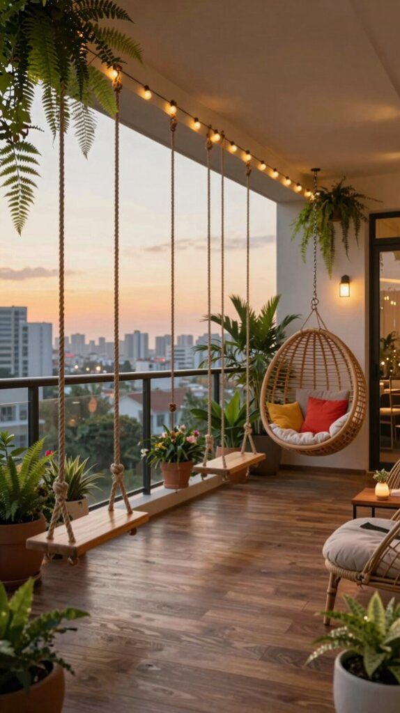 balcony swing relaxation ideas