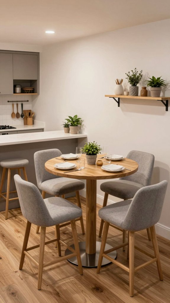 18 Small Kitchen Table Ideas for Compact Dining 14 bar height dining tables