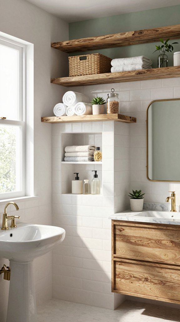 bathroom shelves for style