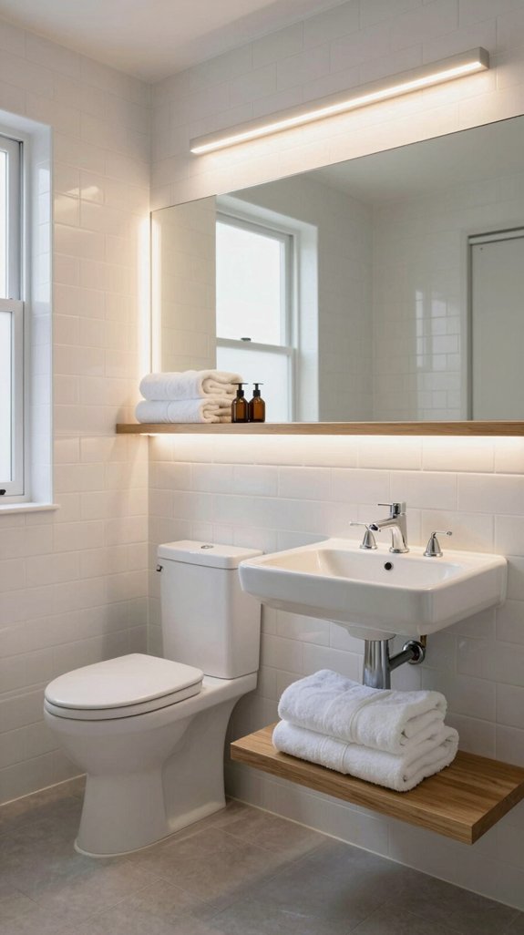22 Apartment Bathroom Decor Ideas That Are Renter-Friendly 19 battery operated led lighting solutions