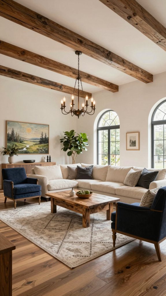 17 Luxury Ceiling Design Ideas for Living Rooms 11 beamed ceilings enhance rustic charm