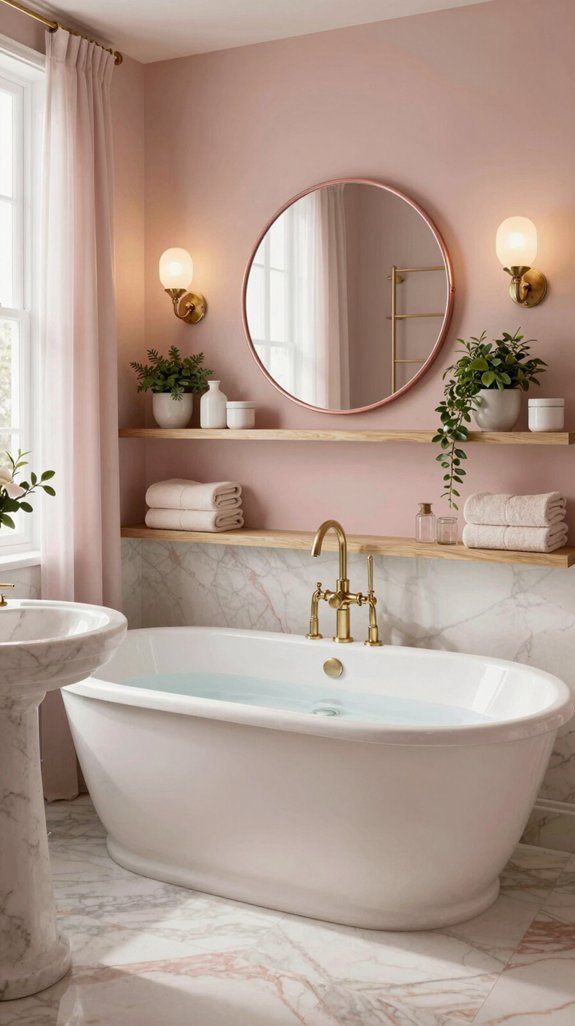 blush tones redefine bathroom design