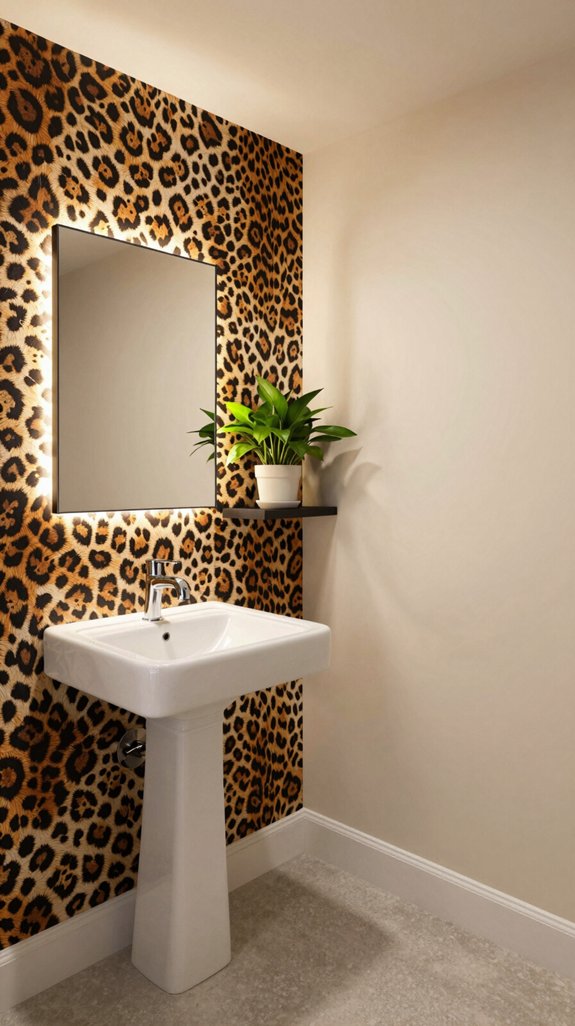 20 Wallpaper Bathroom Ideas That Transform Plain Walls 16 bold animal print designs