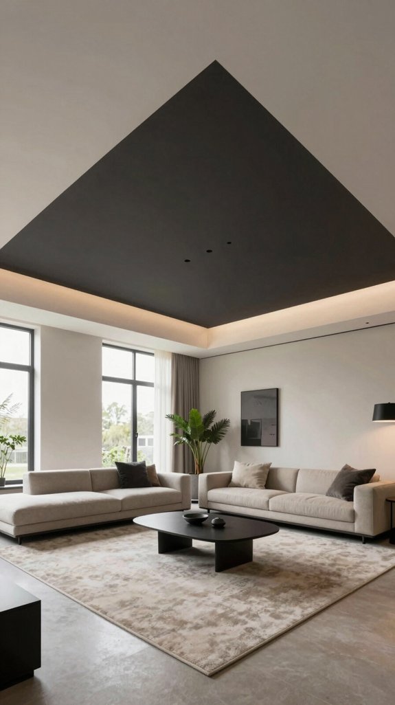 bold ceilings minimalist finishes
