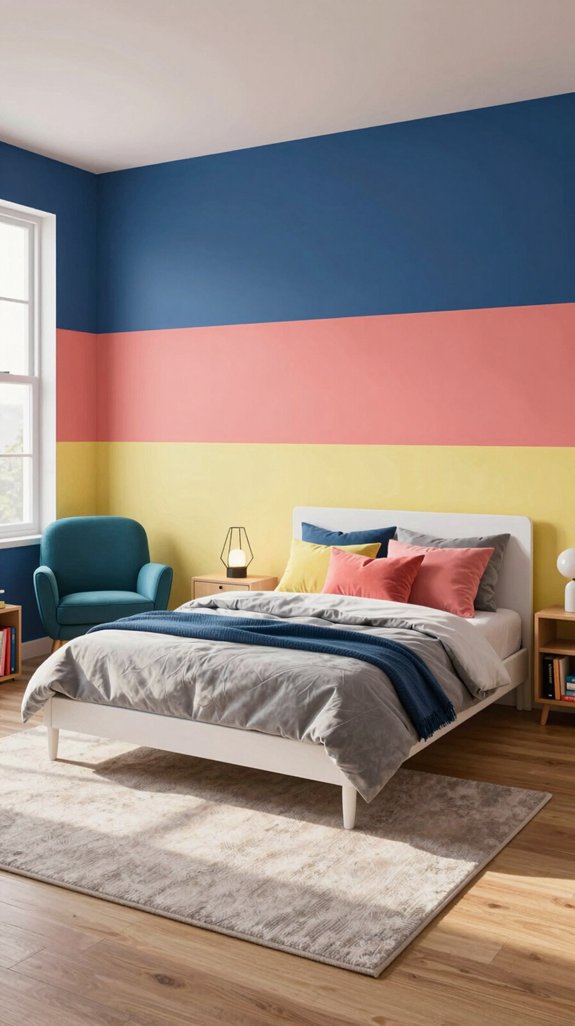 bold color blocking walls