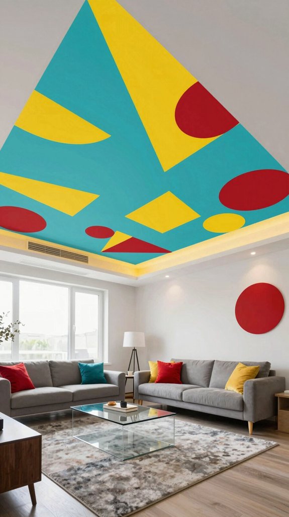 bold geometric ceiling design