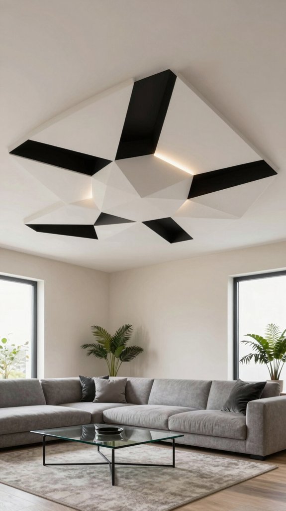 17 Latest Ceiling Design Ideas for Living Rooms 7 bold geometric design accents