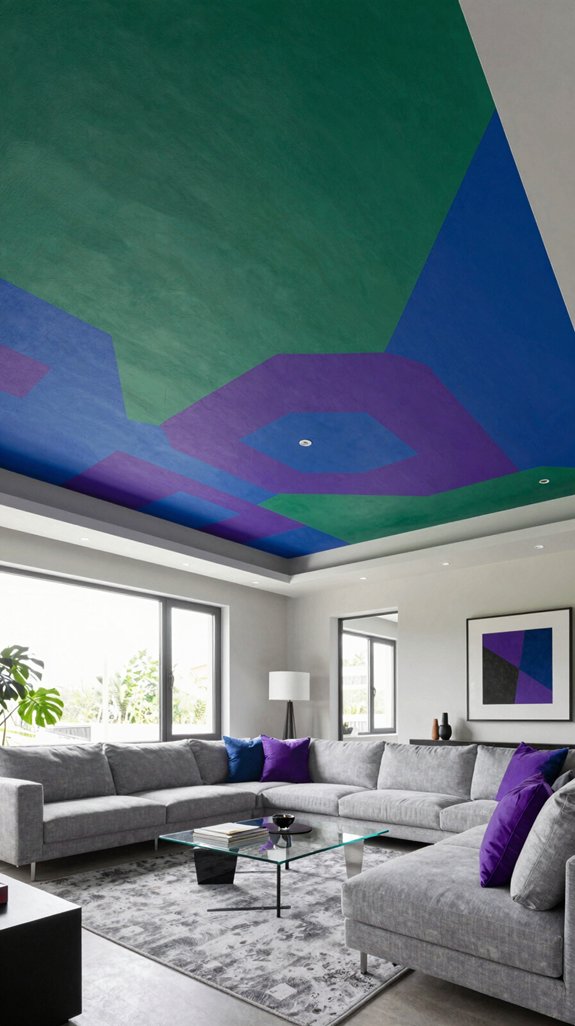 bold jewel tone ceilings