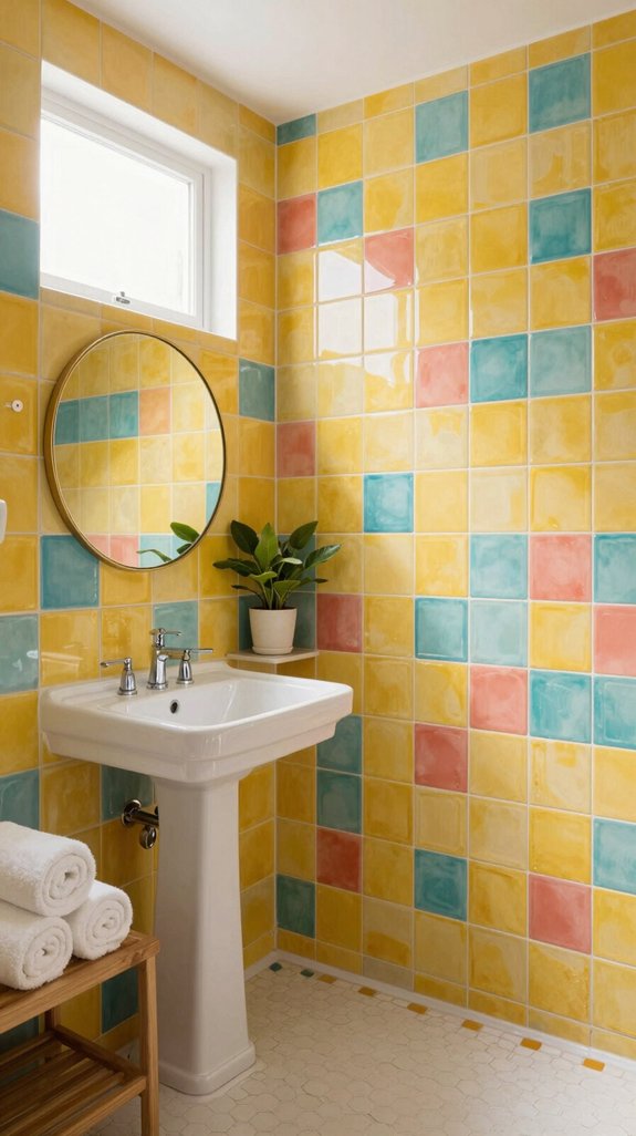 21 Fun Bathroom Ideas That Add Playful Personality 6 bold joyful tile designs