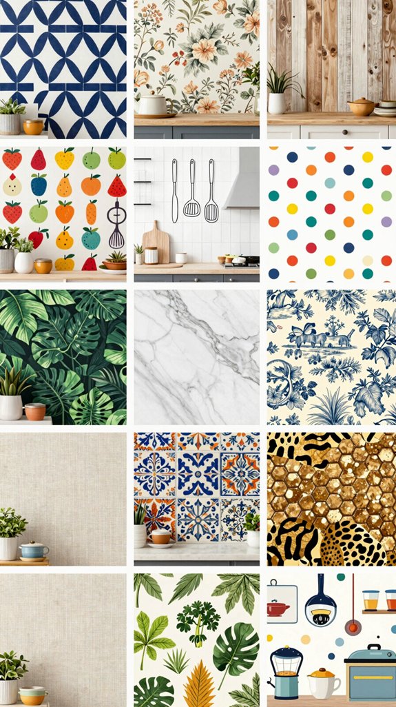 bold kitchen wallpaper designs