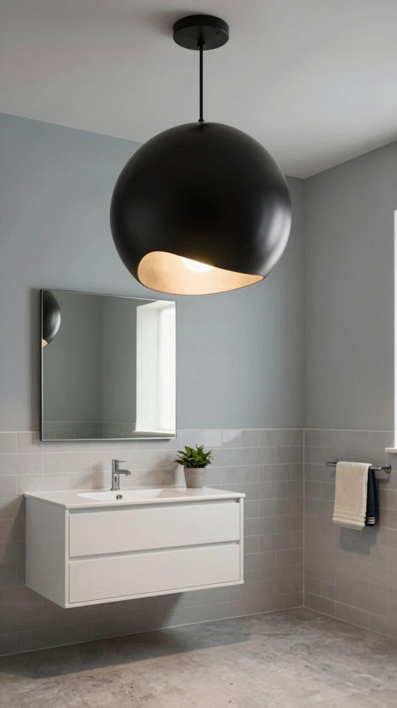 23 Teen Bathroom Ideas That Feel Trendy and Fun 19 bold light fixture impact