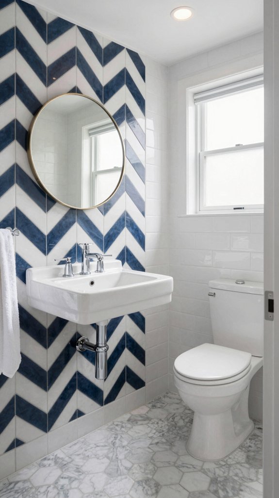 bold patterned bathroom designs