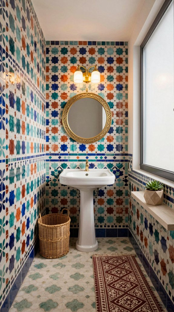 23 Teen Bathroom Ideas That Feel Trendy and Fun 7 bold patterns subtle elegance