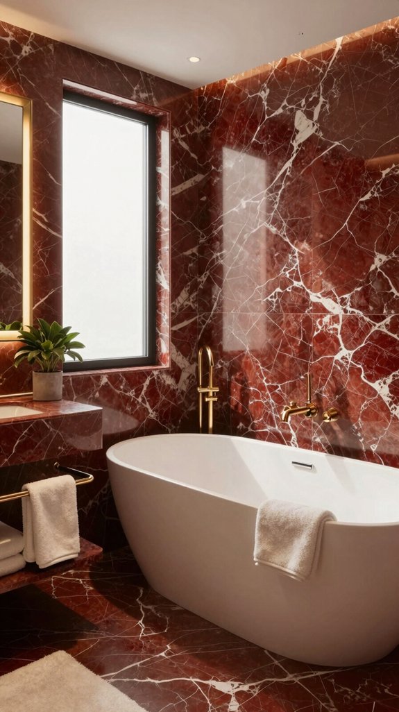 bold red marble elegance