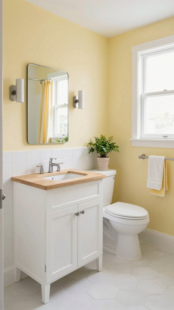 15 Bloxburg Bathroom Ideas to Build a Dream Layout 3 bold yellow bathroom accents