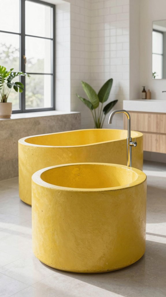 bold yellow concrete basin
