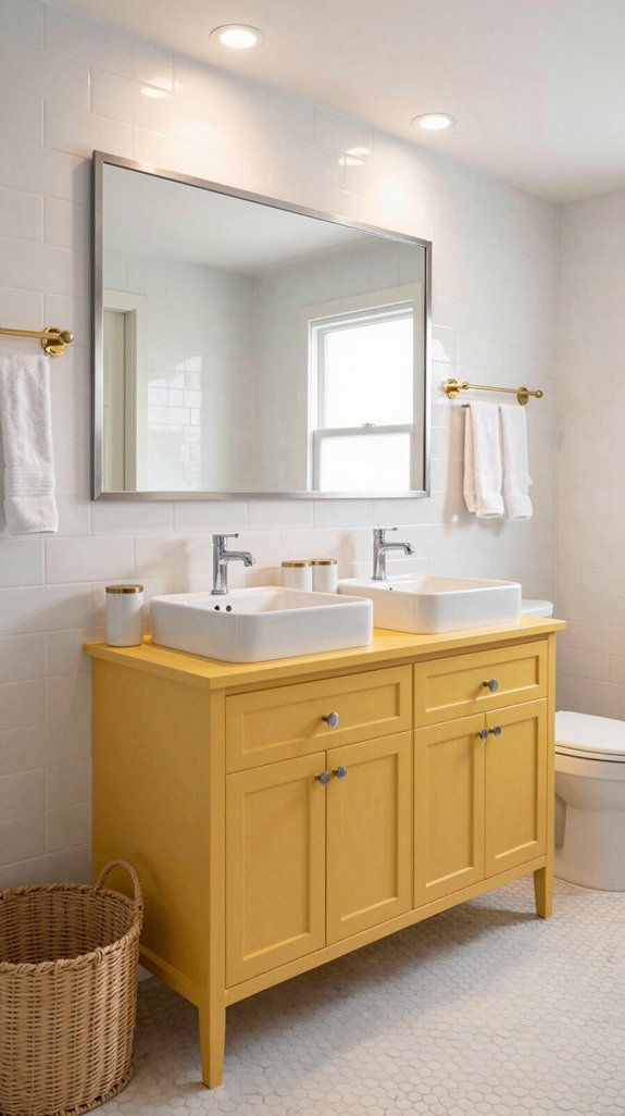 bold yellow vanity transformation