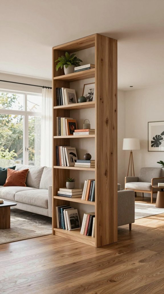 bookshelves for space division