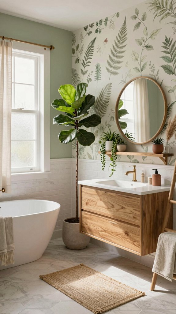 botanical art for bathrooms