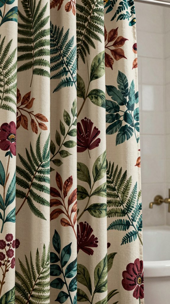 botanical patterns enhance bathrooms