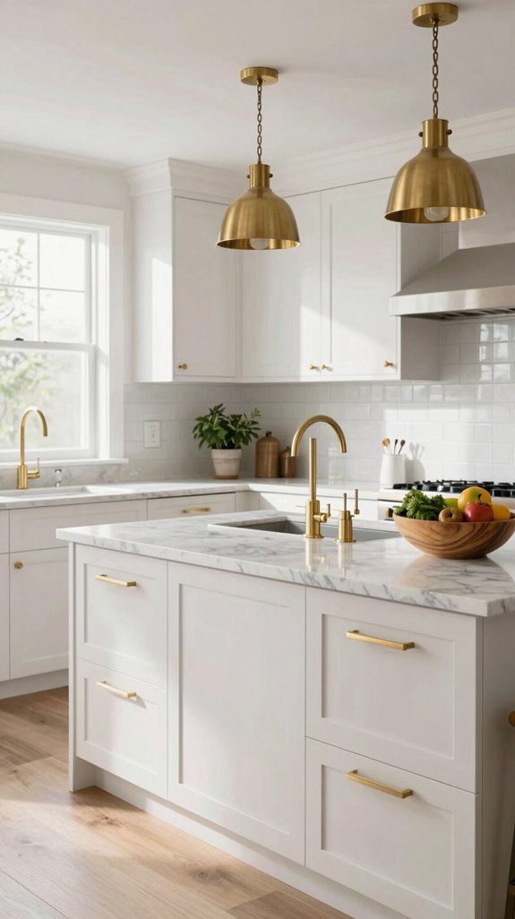 brass and brushed nickel accents