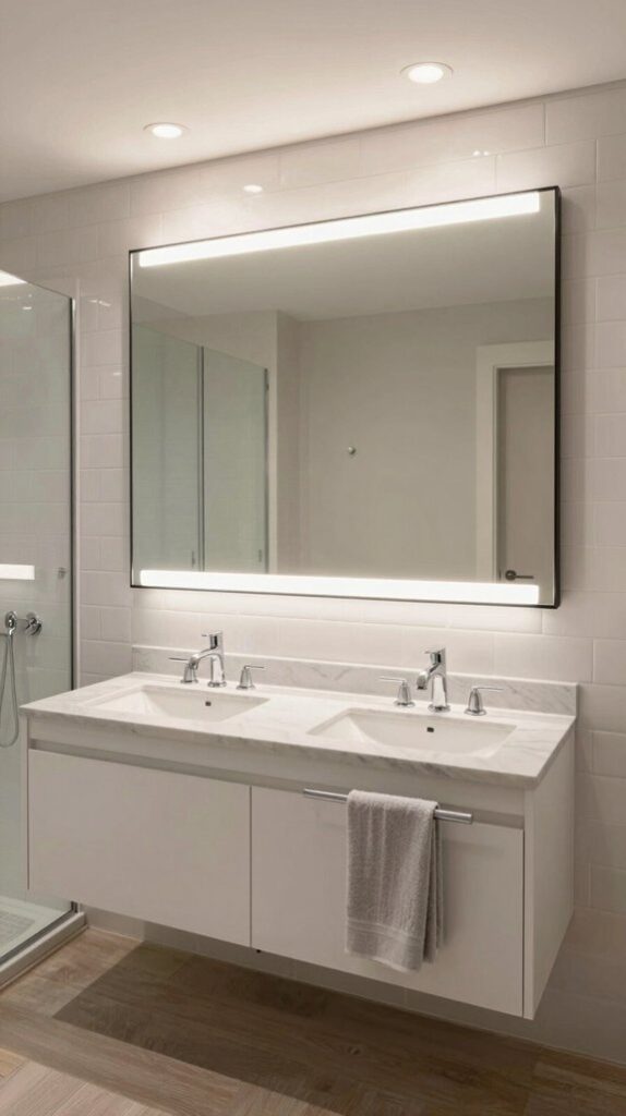 bright bathroom mirror ideas