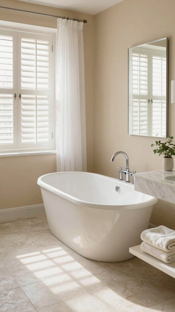 bright contrasting bathroom design