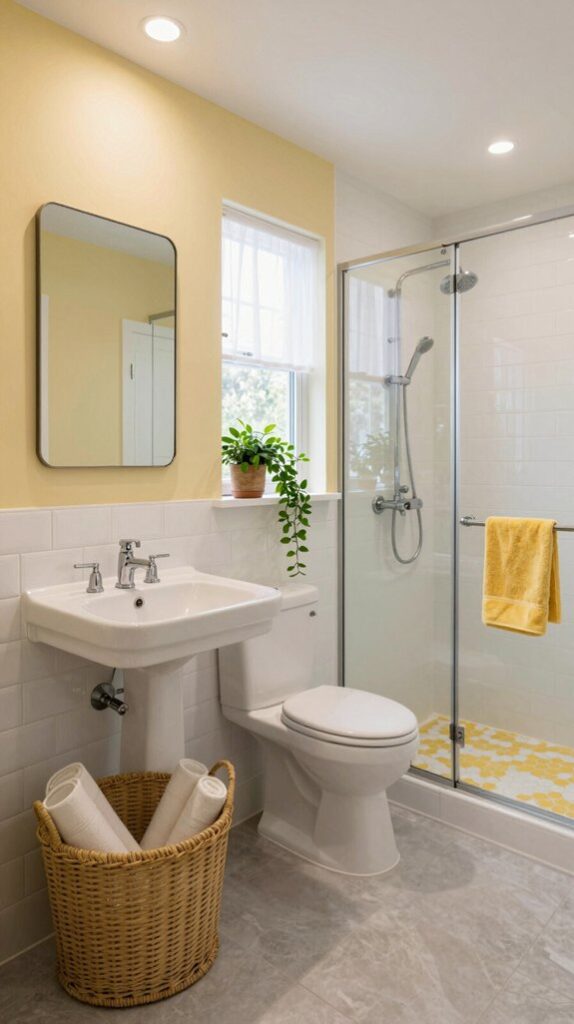 bright yellow bathroom inspirations