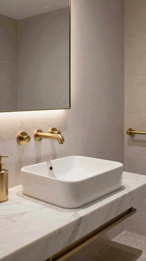 brushed brass bathroom revival