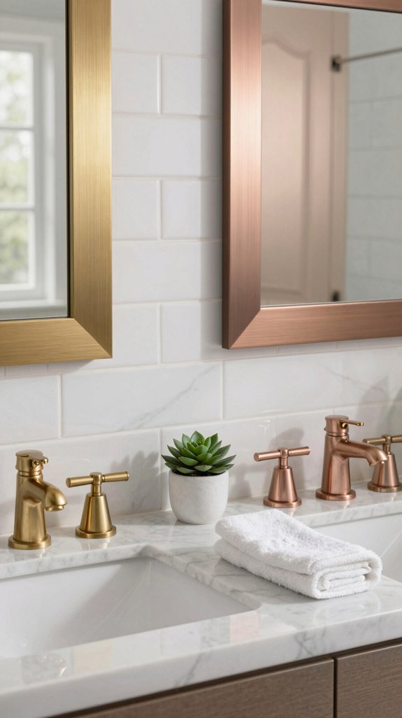 25 Bathroom Accessories Ideas That Elevate Your Decor 3 brushed brass versus champagne bronze