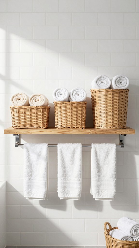 17 Bathroom Towel Hanging Ideas for Small and Large Spaces 13 budget friendly bathroom storage solutions