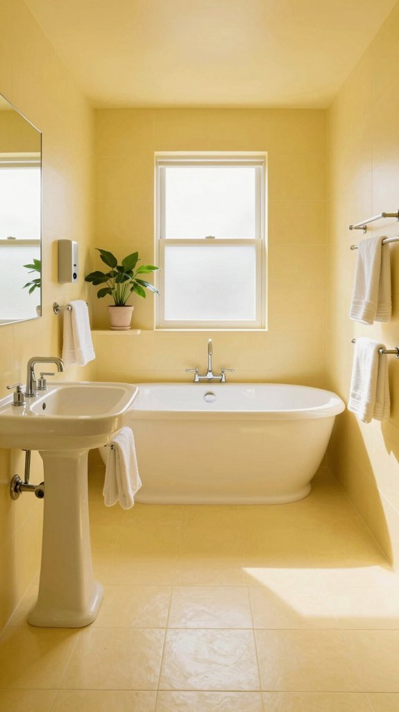 butter yellow bathroom sanctuary