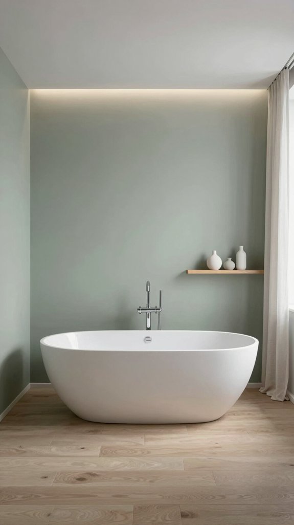 18 Dark Green Bathroom Ideas for a Bold, Moody Look 7 calm scandinavian minimalist retreat