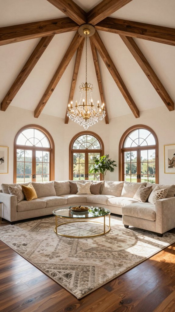 17 Luxury Ceiling Design Ideas for Living Rooms 4 cathedral ceilings enhance elegance